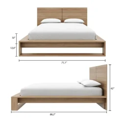 Queen Bed with Headboard (60") - Nexera