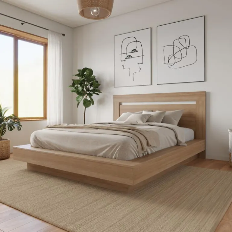 Queen Bed with Headboard (60") - Nexera