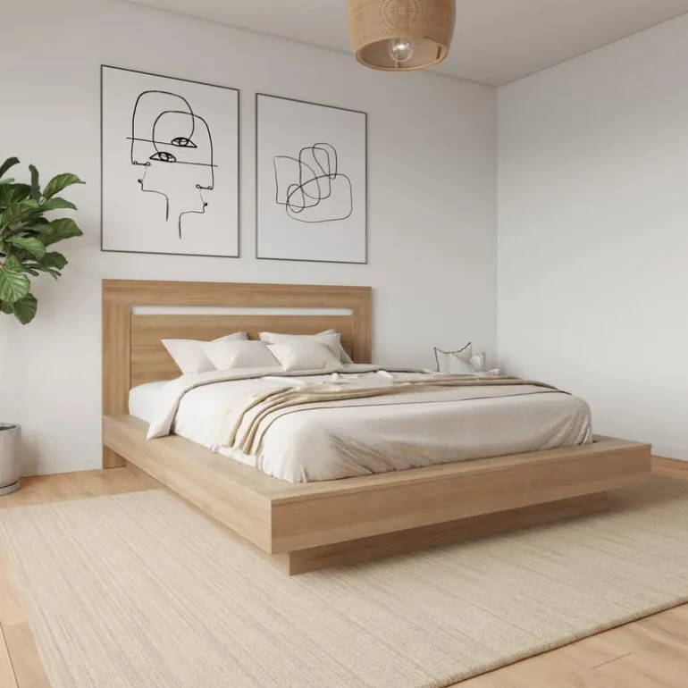 Queen Bed with Headboard (60") - Nexera