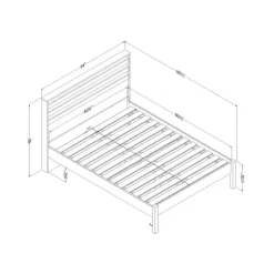 Queen Bed with Headboard (60