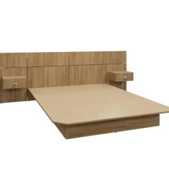 Queen Bed with Wall Units and Nightstands (60