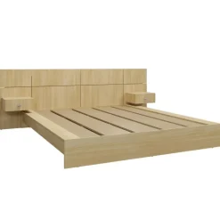 Queen Bed with Wall Units & Nightstands (60