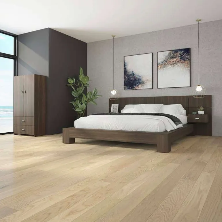 Queen Bed with Wall Units and Nightstands (60")