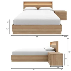 Queen Bedroom Set with Lighting (60