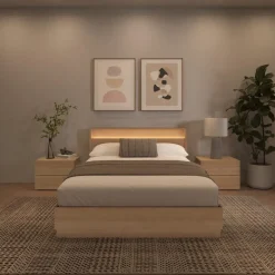 Queen Bedroom Set with Lighting (60