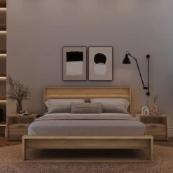 Queen Bedroom Set with Lighting (60