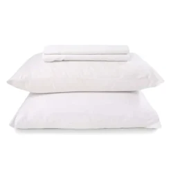 Queen Microfibre Bed Sheet Set - White