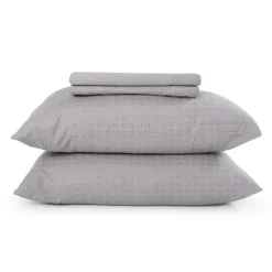 Queen Microfibre Bed Sheet Set - Cement Grey