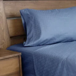 Queen Microfibre Bed Sheet Set - Blue