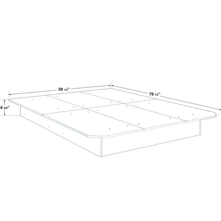 Queen Platform Bed (60'')