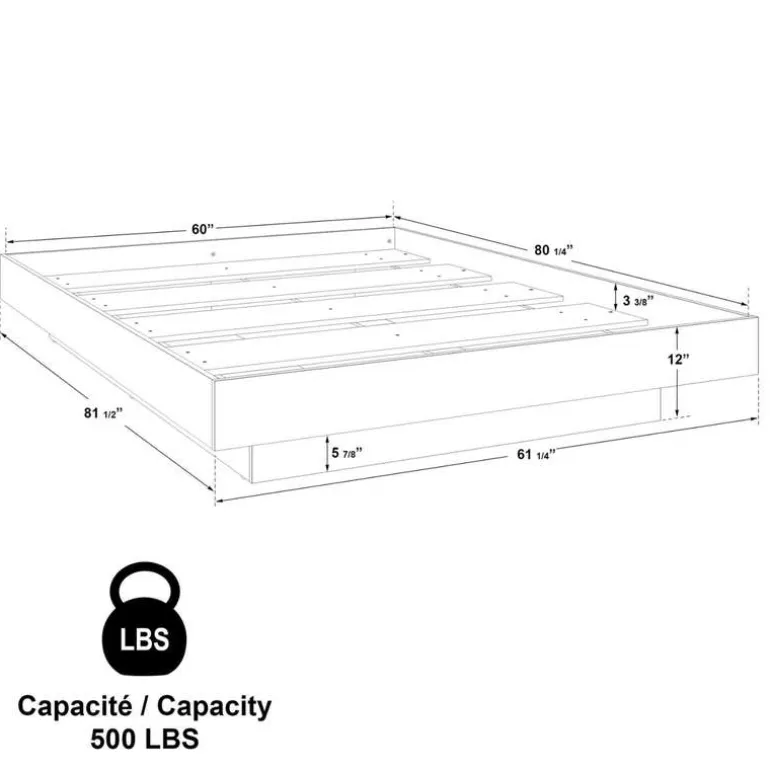 Queen Platform Bed (60")