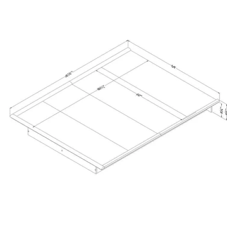 Queen Platform Bed (60'') - South Shore