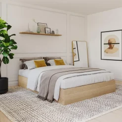 Queen Platform Bed with 3-Drawer Storage (60