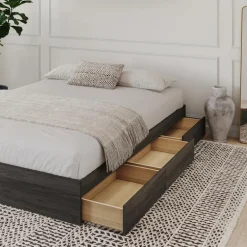 Queen Platform Bed with 3-Drawer Storage (60