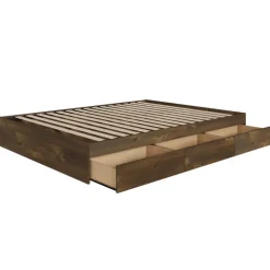 Queen Platform Bed with 3-Drawer Storage (60
