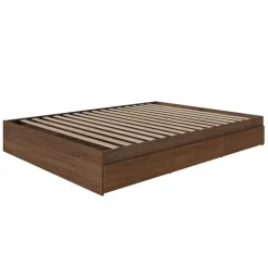 Queen Platform Bed with 3-Drawer Storage (60