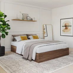 Queen Platform Bed with 3-Drawer Storage (60
