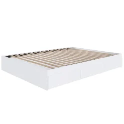 Queen Platform Bed with 3-Drawer Storage (60