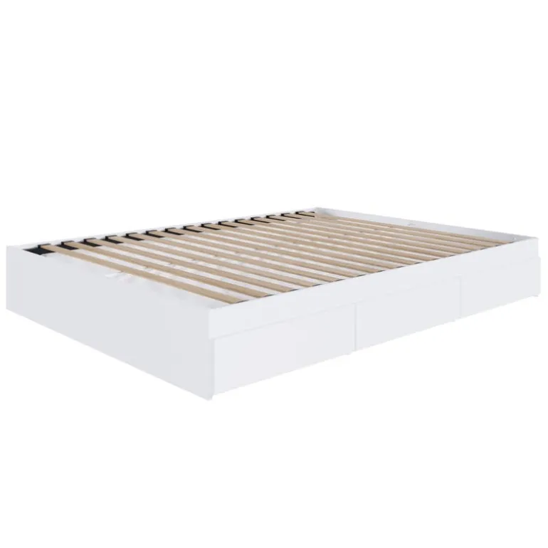 Queen Platform Bed with 3-Drawer Storage (60") - Nexera
