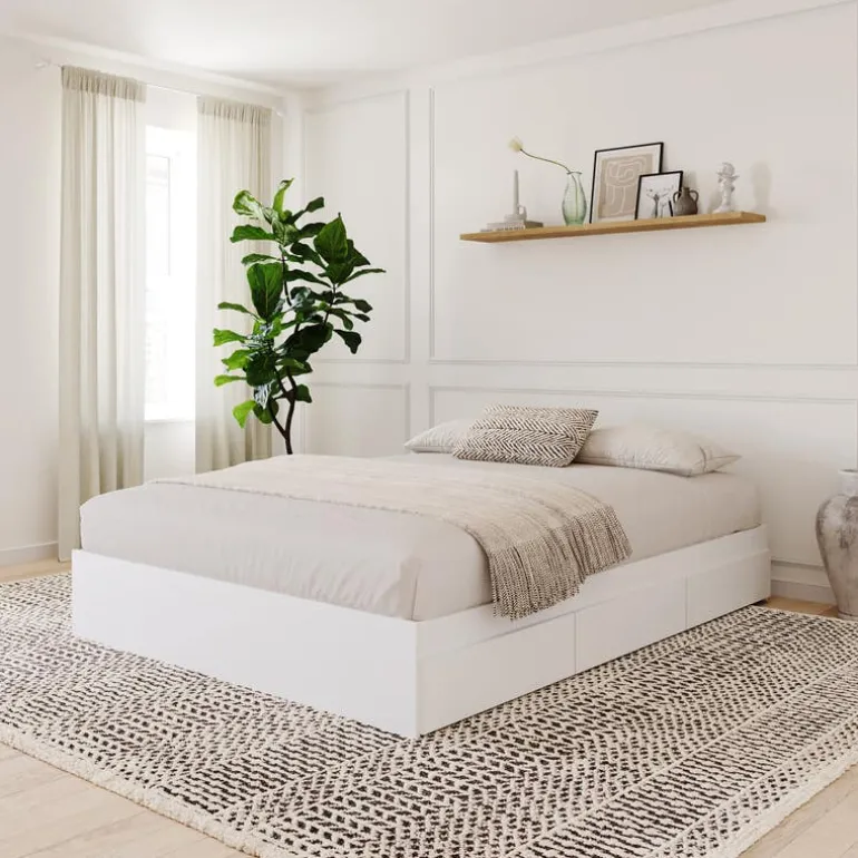 Queen Platform Bed with 3-Drawer Storage (60") - Nexera