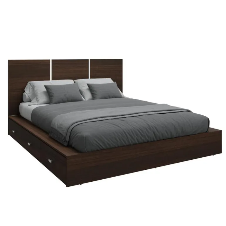 Queen Platform Bed with Headboard (60")