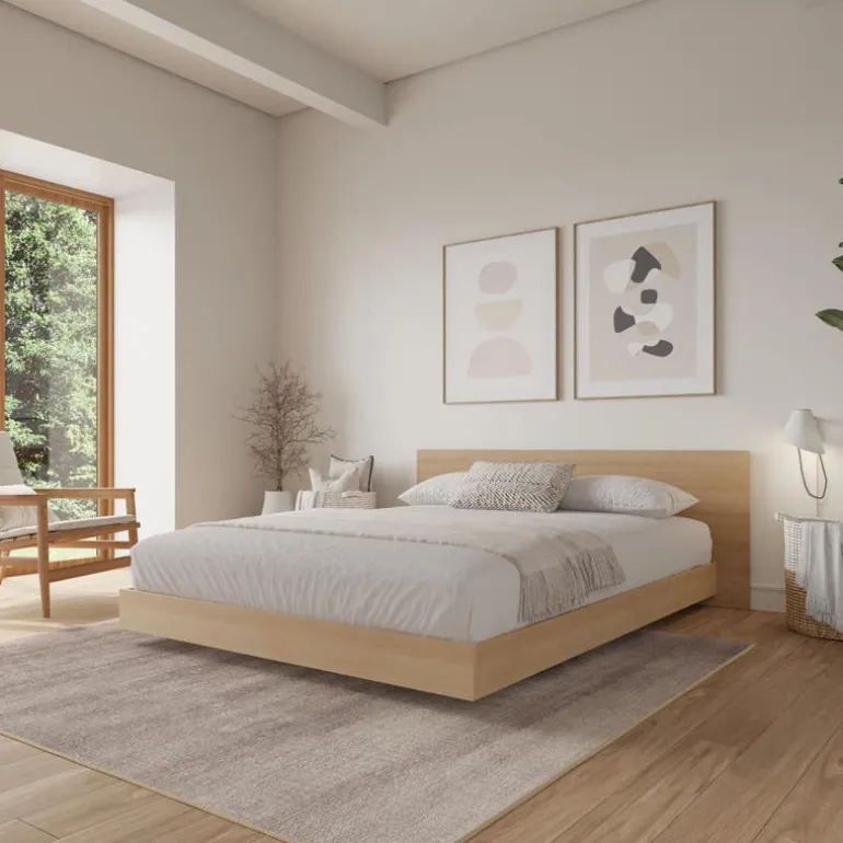 Queen Platform Bed with Headboard (60") - Nexera