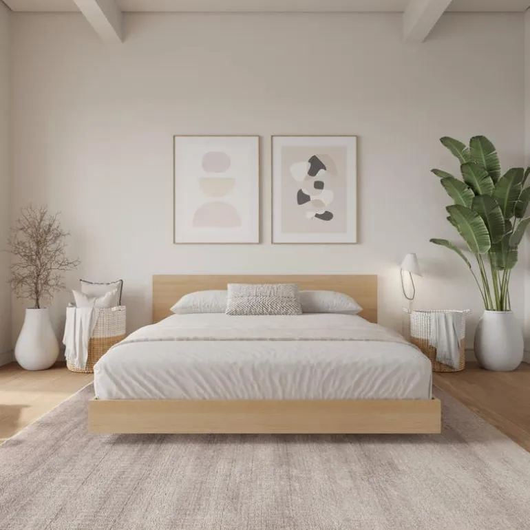 Queen Platform Bed with Headboard (60") - Nexera