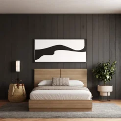 Queen Platform Bed with Headboard (60