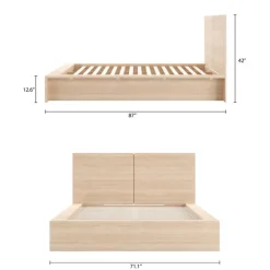 Queen Platform Bed with Headboard (60