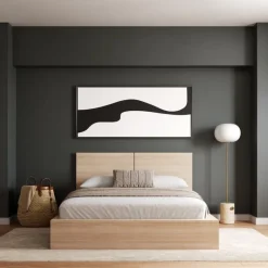 Queen Platform Bed with Headboard (60