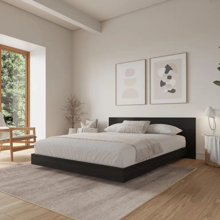 Queen Platform Bed with Headboard (60") - Nexera