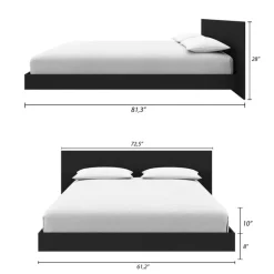 Queen Platform Bed with Headboard (60