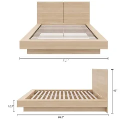 Queen Platform Bed with Headboard (60