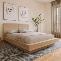 Queen Platform Bed with Headboard (60
