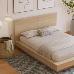Queen Platform Bed with Headboard (60