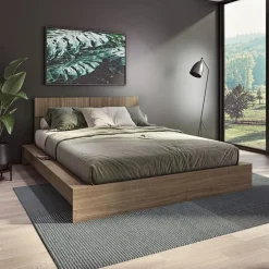 Queen Platform Bed with Headboard (60