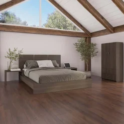 Queen Platform Bed with Integrated Bedside Tables (60")