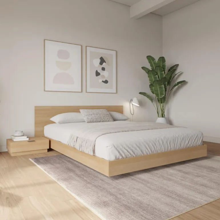 Queen Platform Bedroom Set (60") - 4 pcs - Nexera