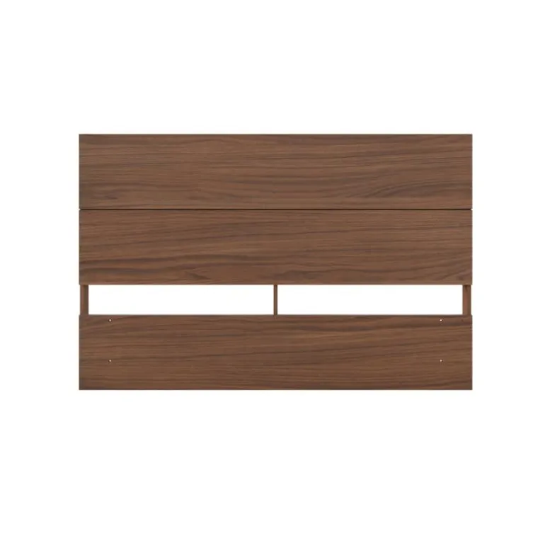 Queen Size Panel Headboard, Walnut - Nexera