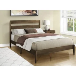 Queen Solid Wood Bed with Headboard (60