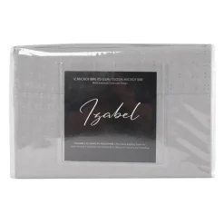 Queen Split-Head Microfibre Bed Sheet Set - Cement Grey