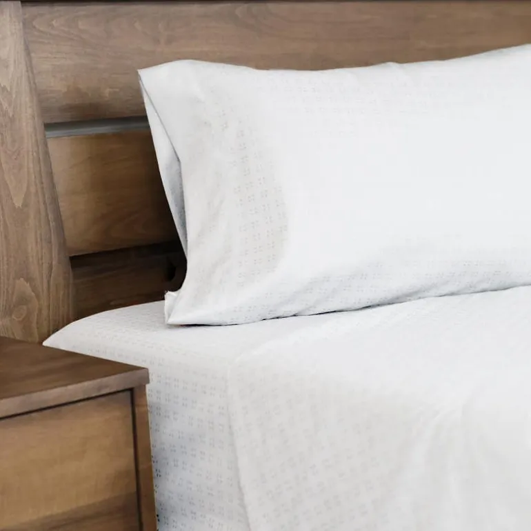 Queen Split-Head Microfibre Bed Sheet Set - White