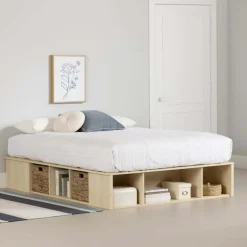 Queen Storage Bed and Baskets (60