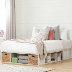 Queen Storage Bed and Baskets (60