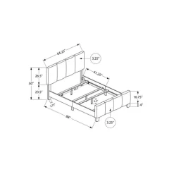 Queen Upholstered Bed with Headboard (60