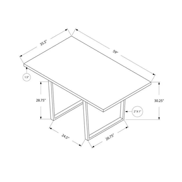 Rectangular Dining Table 60"