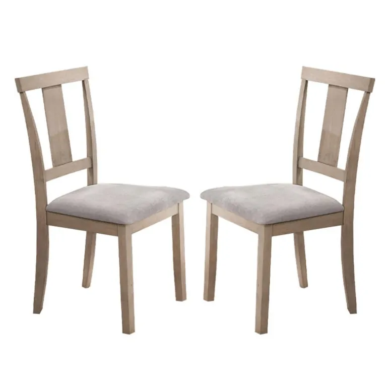 Rectangular Dining Table with Storage Compartments and 4 Chairs - Grey