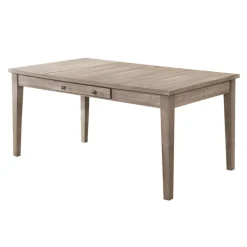 Rectangular Dining Table with Storage Compartments and 4 Chairs - Grey