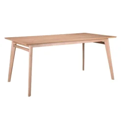 Rectangular Dining Table with 4 Rubberwood Chairs - 66 in x 35.5 in
