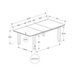 Rectangular Extendable Dining Table 60